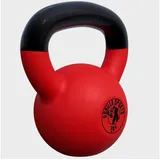 GORILLA SPORTS Kettlebell 2 - 32 kg, Gusseisen Kugelhantel mit Neoprenbeschichtung, Kraftraining rot|schwarz
