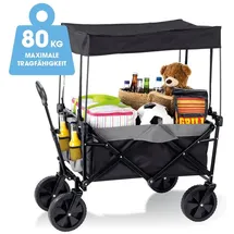 EasyMaxx Bollerwagen Handwagen faltbar schwarz