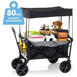 EasyMaxx Bollerwagen Handwagen faltbar schwarz