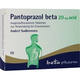 Betapharm Arzneimittel GmbH Pantoprazol beta 20mg acid 10 St.