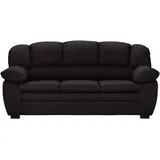 MID.YOU Couch Kunstleder 3-Sitzer Schwarz