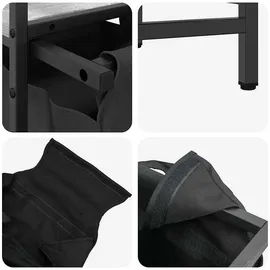 vidaXL Wäschekorb 3 Fächer mit Ablage Grau Sonoma