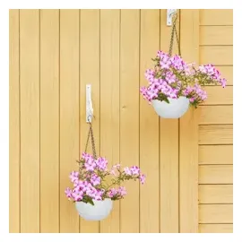 Relaxdays Blumenampel 18,5 x 54 x 19,5 cm Weiß