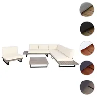 Mendler Garten-Garnitur mit Sessel HWC-H54, Lounge-Set Sofa, Spun Poly