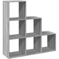 vidaXL Raumteiler-Bücherregal 99 x 29 x 99 cm Grau
