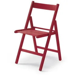 Yelloo - Stühle mod. LIBRO Farbe ROT Klappbar Platzsparend Klappbar Massivholz Buche