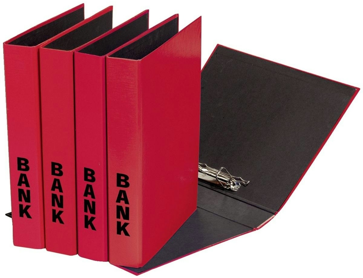 Bankordner Color-Einband - A4 , 50 mm, Color Einband, rot