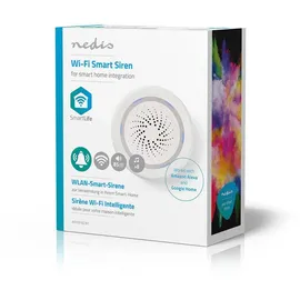 Nedis Nedis, WLAN LED Sirene mit Netzanschluss, 8 Töne, 85 dB Smartlife Weiß