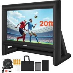 VEVOR Aufblasbare Filmleinwand Projektion Beamer Leinwand 476x200x378cm Heimkino