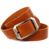 Anthoni Crown Herrengürtel Leder 115 cm Cognac