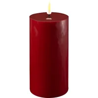 Deluxe Homeart LED Stumpenkerze 15 cm Ø 7,5 cm bordeaux