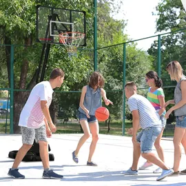 sportnow Basketballständer Schwarz 107 x 70 cm