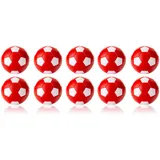 Kübler Sport Tischfußball Kickerbälle, farbig, 10er-Set, Rot / Weiß - Rot / Weiß