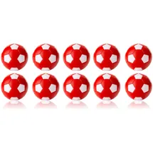 Kübler Sport Tischfußball Kickerbälle, farbig, 10er-Set, Rot / Weiß - Rot / Weiß