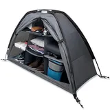 Baymate Camping Veranstalter für Zelt und Wohnmobil, 9 Ablagen mit Reißverschlussklappe, Zelt Organizer, Wohnmobil Schuh Organizer, Speisezelt-Organizer, Familien-Camping-Faltspeicher