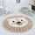 Paco Home Kinderteppich Teppich Rund Kinderzimmer Spielmatte rutschfest Löwen Beige 150 cm, Rund