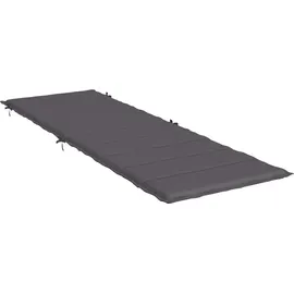 vidaXL Sonnenliegen-Auflage 186 x 58 x 4 cm grau 1 St.