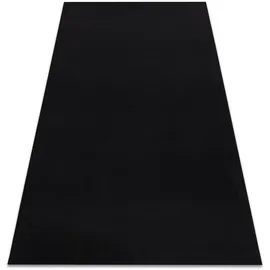 RugsX Teppich Antirutsch Rumba Einfarbig Schwarz Black 60x150 Cm