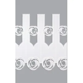 Plauener Spitze® Scheibengardine Plauener Spitze - Circles (Bx H) 96cm * 60cm weiß