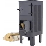 Ofen Holzofen Stahlofen 41x33x68cm Freistehender Kaminofen 27KG - Schwarz