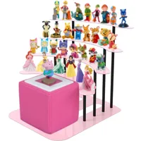 JYiuog Regal für Tonie, Metall Display ständer für Toniebox,Aufbewahrungsregal für 30–40 Figuren , kinderzimmer deko, Geschenke für Kinder(Rosa)