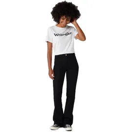 Wrangler Flare Jeans mit High Waist in Schwarz-W29 / L34