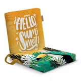 Klappbare Oxford Strandliege Fullprint – bedruckte Gartenliege, leichte Campingliege - Gelb