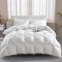 Wellos Daunendecke 135x200 Ganzjahres 100% Baumwolle, 4 Jahreszeiten Bettdecken 135 x 200 mit Gänsedaunen und Federn, Daunenbettdecke High Fluffy 3D Baffle Box für mittlere Wärme