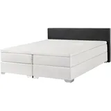 Beliani Boxspringbett 160 x 200 cm Schwarz/Weiß
