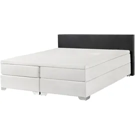 Beliani Boxspringbett 160 x 200 cm Schwarz/Weiß