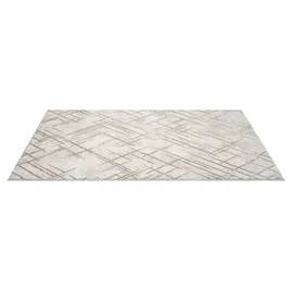 Carpet City "ANTIK245", beige Creme B:160cm H:10mm L:230cm, Polyester, Teppiche, Kurzflor, 3D-Optik, Klassisch-Modern für Wohnzimmer, Schlafzimmer