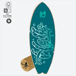 Balance Board Sea – Surf Trainer mit Korkrolle SCHWARZ No Size