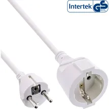 InLine Schutzkontakt-Verlängerung ST / BU, weiß, 1m