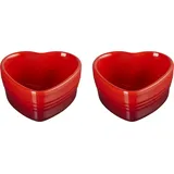 Le Creuset 350 ml Herz-Auflaufförmchen 2 St. Kirschrot