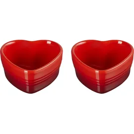 Le Creuset 350 ml Herz-Auflaufförmchen 2 St. Kirschrot