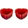 Le Creuset 350 ml Herz-Auflaufförmchen 2 St. Kirschrot