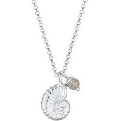 Elli Elli Halskette Muschel Labradorite Edelstein 925 Sterling Silber Ketten   Damen 