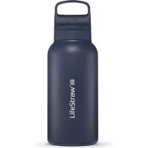 Lifestraw Go Steel 1-Liter Isolierte Wasserflasche mit Filter navy