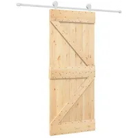 vidaXL Schiebetür rechts 85 x 210 cm Braun/Weiß