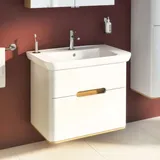Vitra Sento Set 78 cm, Weiß Matt, Dekor, Überlaufloch, Hahnloch mittig
