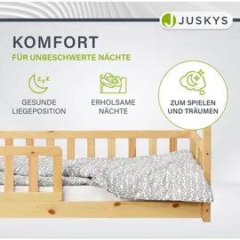 Juskys Kinderbett Marli 90 x 200 cm - Natur