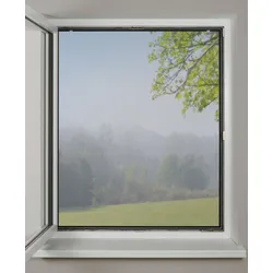 Fliegengitter-Gewebe GARDINIA "Insektenschutz Gaze", schwarz (gewebe:), B:130cm, Insektenschutzgitter, mit selbstklebendes Klettband