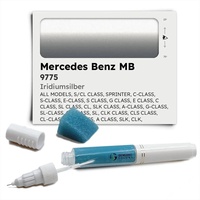 Genuine Colors Lackstift IRIDIUMSILBER 9775 Kompatibel/Ersatz für Mercedes Benz MB Silber
