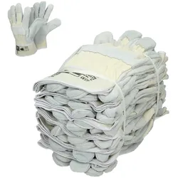 Handschuhe Rindleder Natur 12 Paar XXL