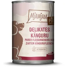 MjAMjAM Purer Fleischgenuss 400g Dose Hundenassfutter 6 x 400 Gramm zartes Känguru pur