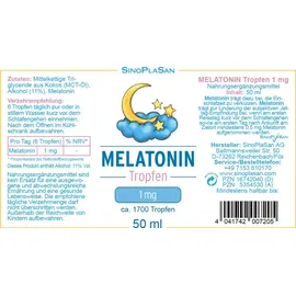sinoplasan gmbh Melatonin 1 mg/6 Tropfen