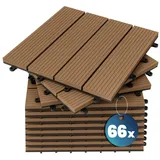 CASARIA WPC Fliesen Klassik Terrakotta 30 x 30 cm 66 St.