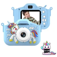 Gontence Kinder Kamera, 2.0”Display Digitalkamera Kinder,1080P HD Kinderkamera blau