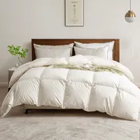 BPC Medium Daunendecke 155x220, Ganzjahresdecke, Übergangsdecke | 100% Bio-Baumwolle, Gänsefedern Daunenfüllung, Öko-Tex und RDS Standard 4 Jahreszeiten Bettdecke 155x220 cm, Fluffy Down Duvet