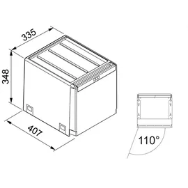 Franke Cube 40 28 l Schwarz
